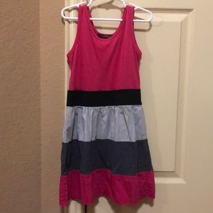 Pink, Grey, and Black strap dress